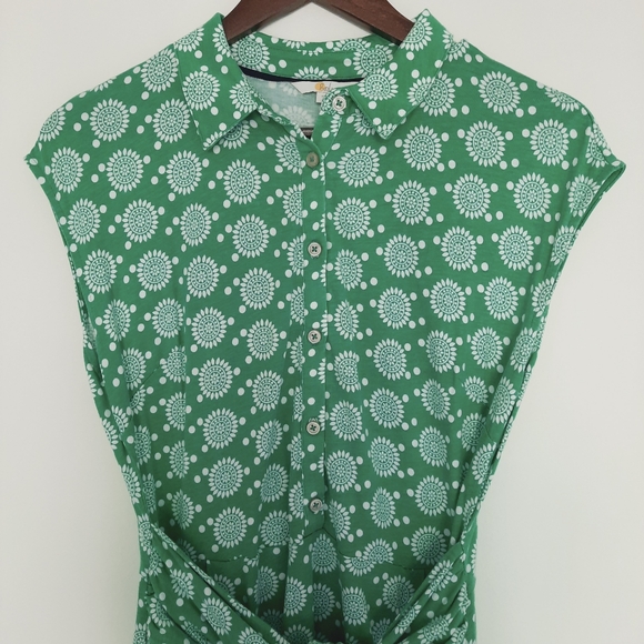 Boden tie waist jersey shirtdress 10 - Picture 8 of 12